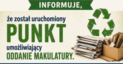 Makulaturę można oddawać do specjalnego kontenera